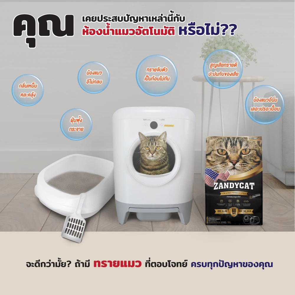 Zandycat ทรายแมวภูเขาไฟ อัลติเมทพรีเมียม 12 ลิตร