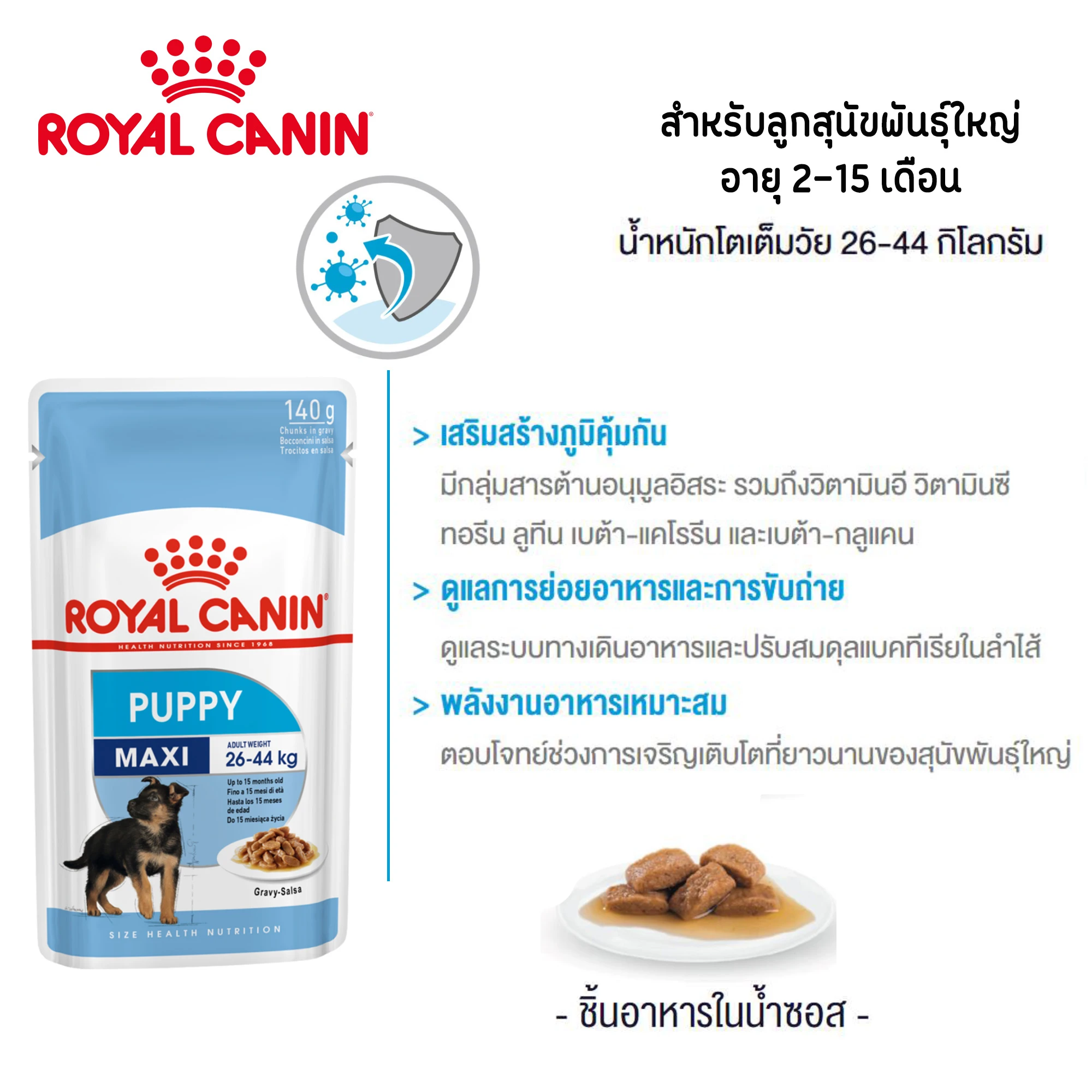 ROYAL CANIN MAXI PUPPY POUCH 140g.