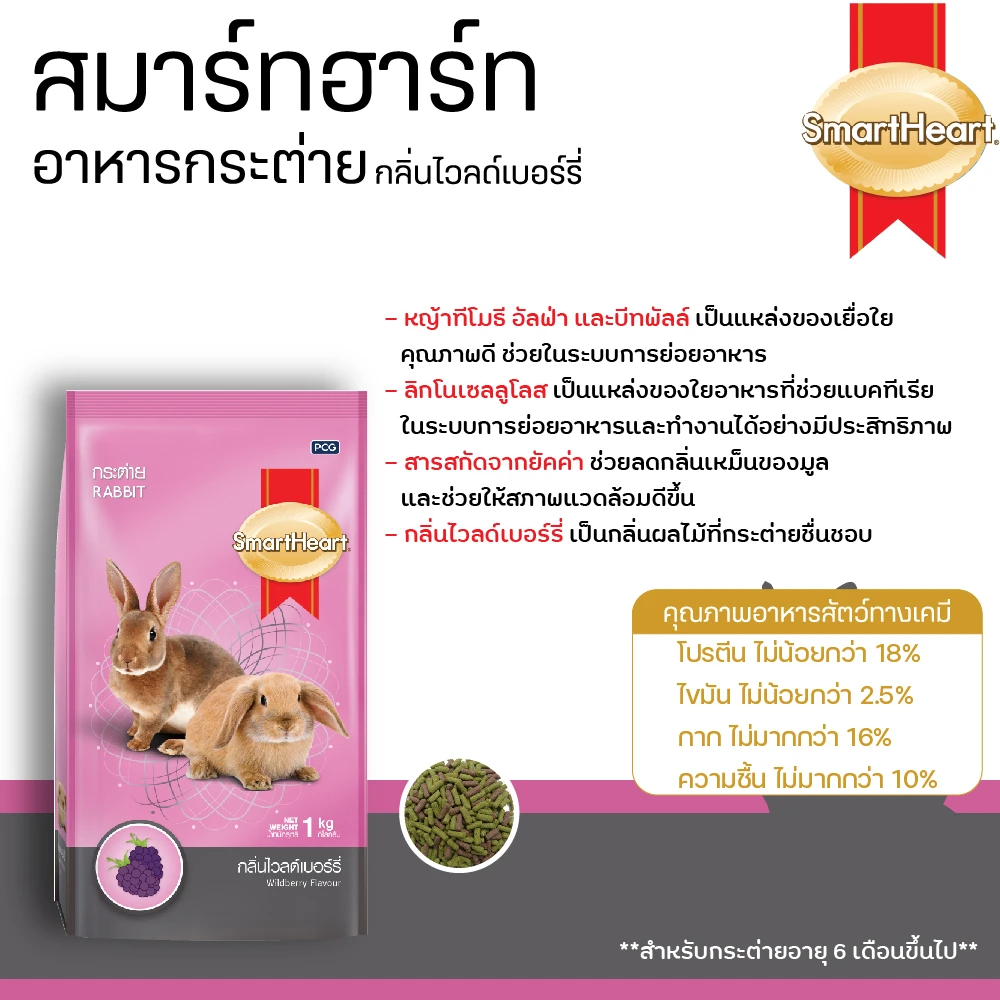 Smart Heart กลิ่นไวลด์เบอร์รี่ กระต่าย6เดือนขึ้นไป