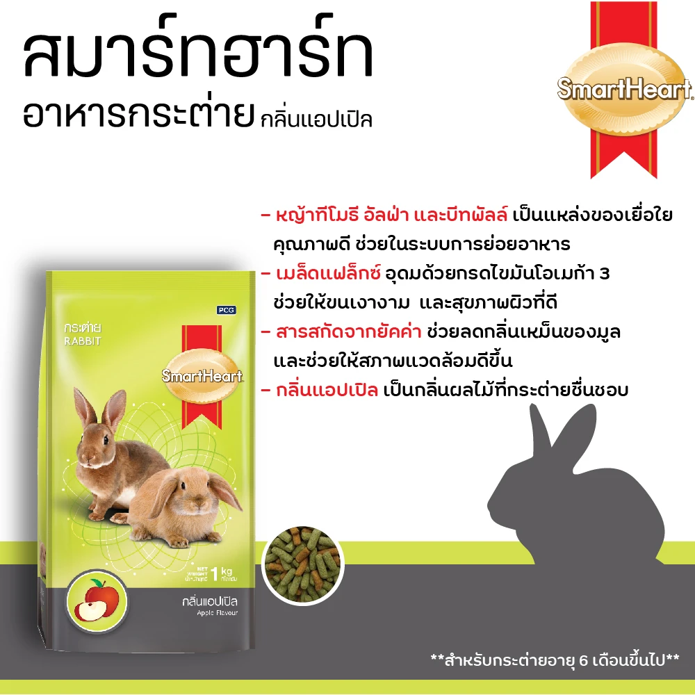 Smart Heart กลิ่นแอปเปิ้ล กระต่าย6เดือนขึ้นไป