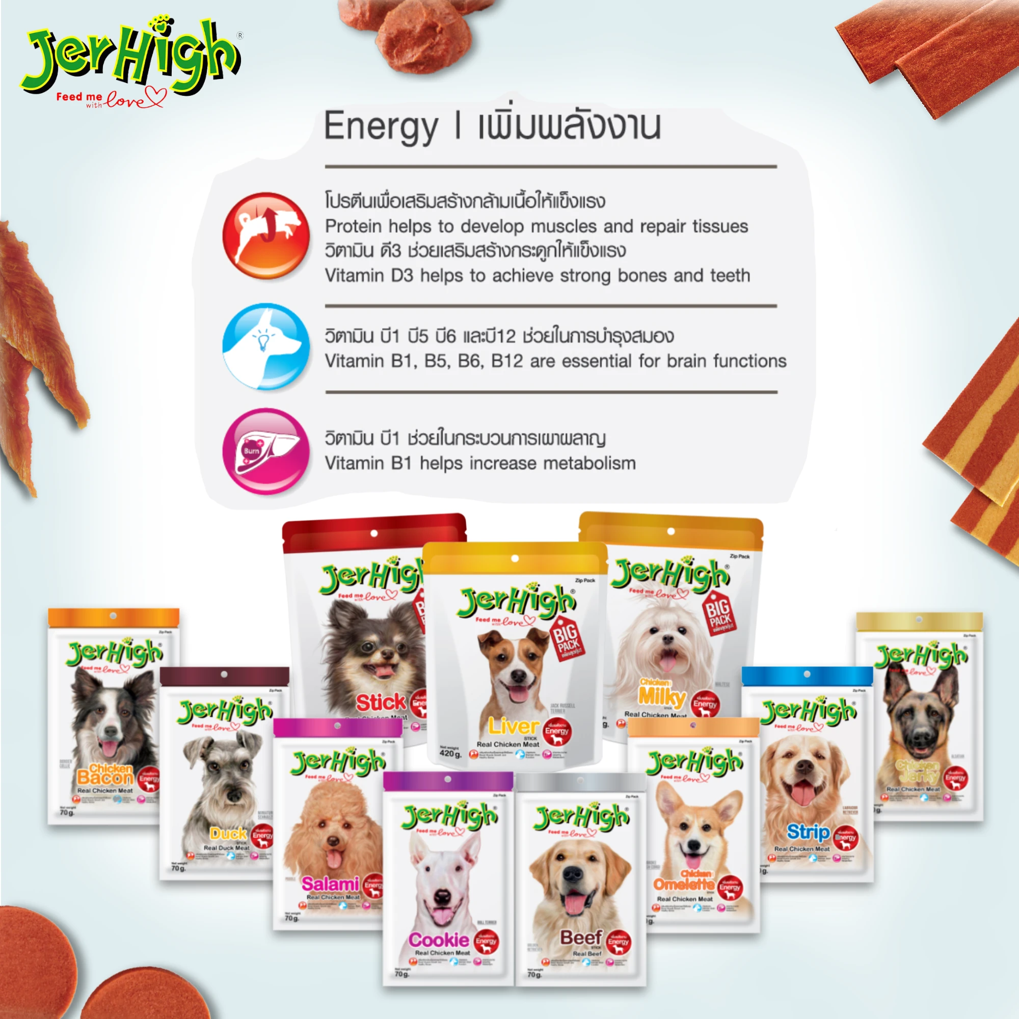 Jerhigh ขนมสุนัข (สติ๊ก)