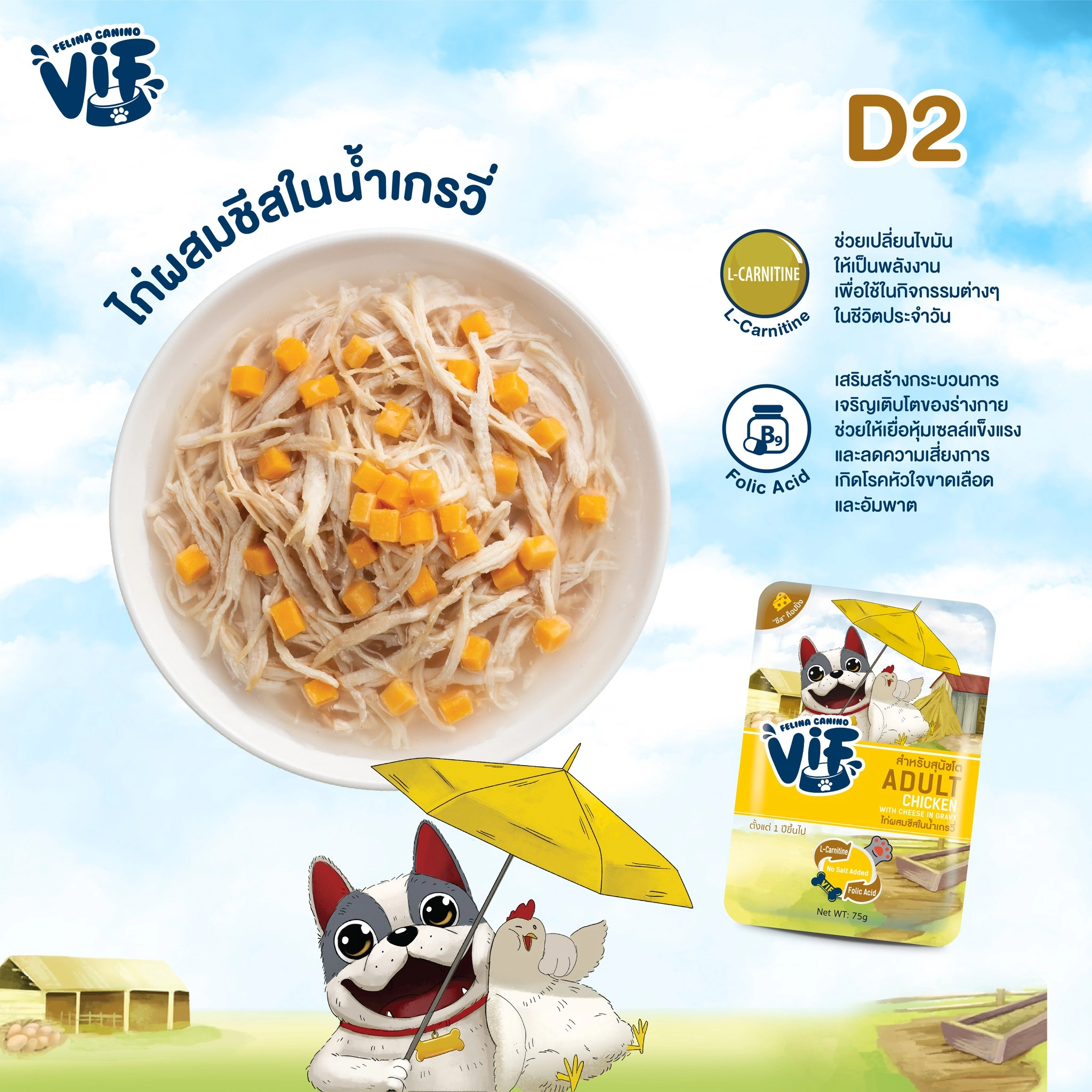 VIF อาหารเปียกสุนัข สำหรับสุนัขทุกช่วงวัย 75 กรัม