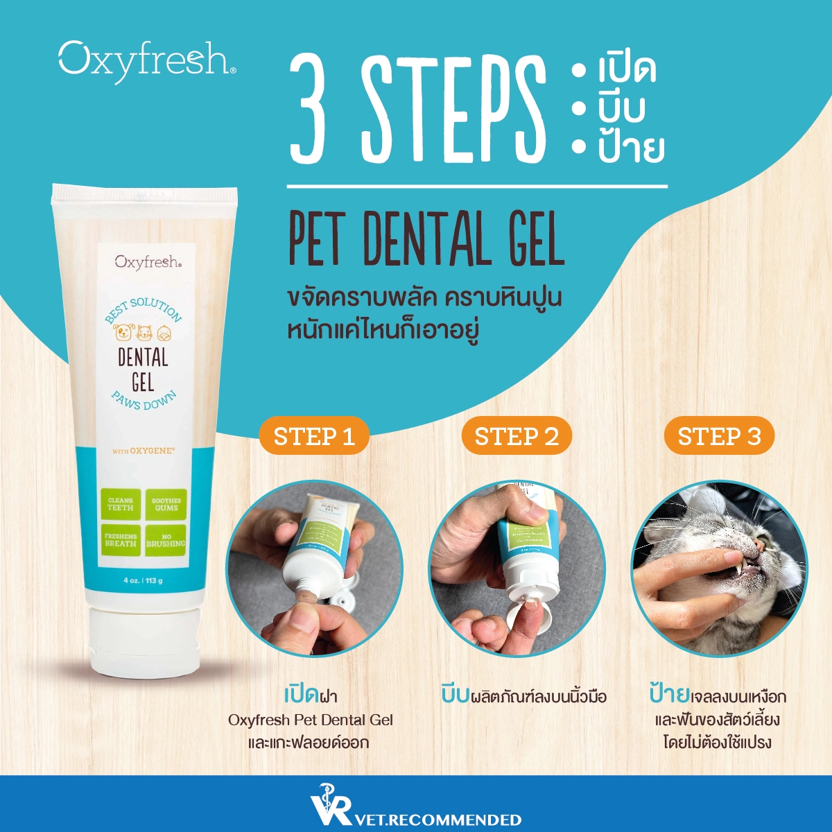 Oxyfresh Fresh Breath เจลทำความสะอาดฟัน 113 ก