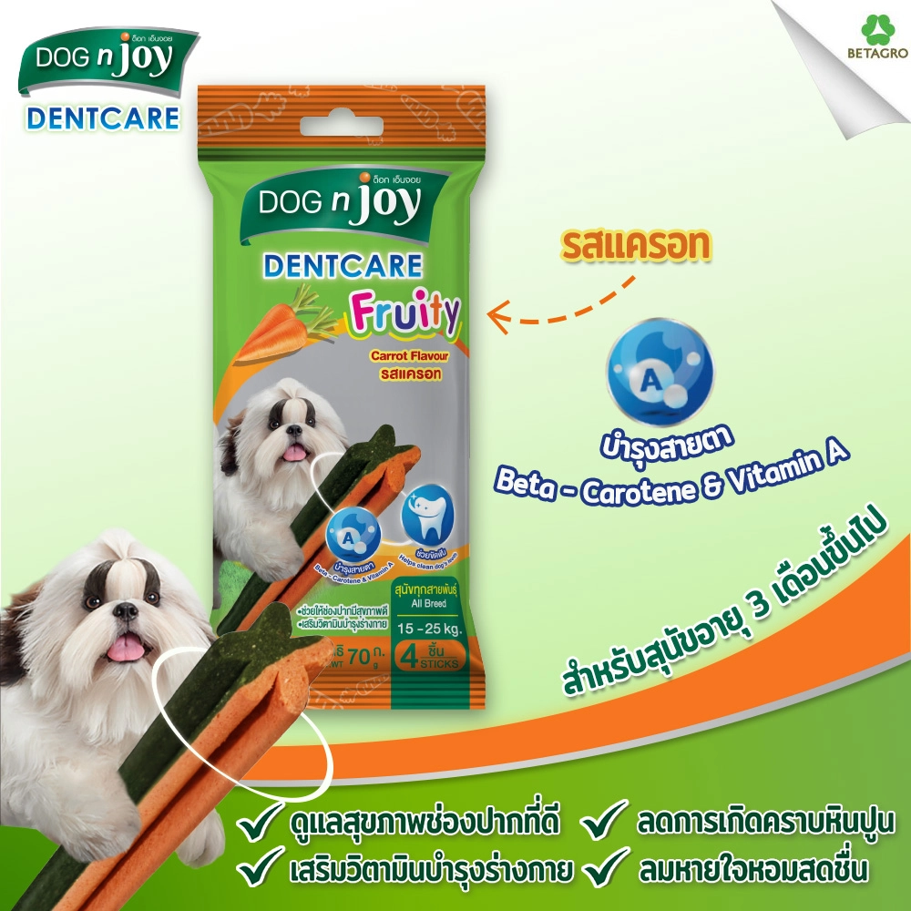 Dog n joy เดนท์แคร์ ฟรุ้ทตี้ 70 กรัม