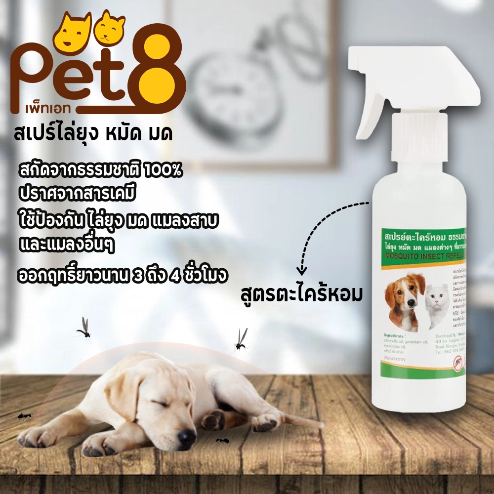 Pet 8 สเปร์ไล่ยุง/หมัด/มด