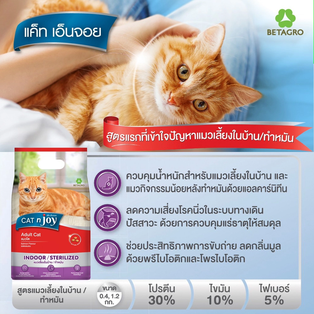 CAT n Joy อาหารเม็ดสำหรับโตทุกสายพันธุ์