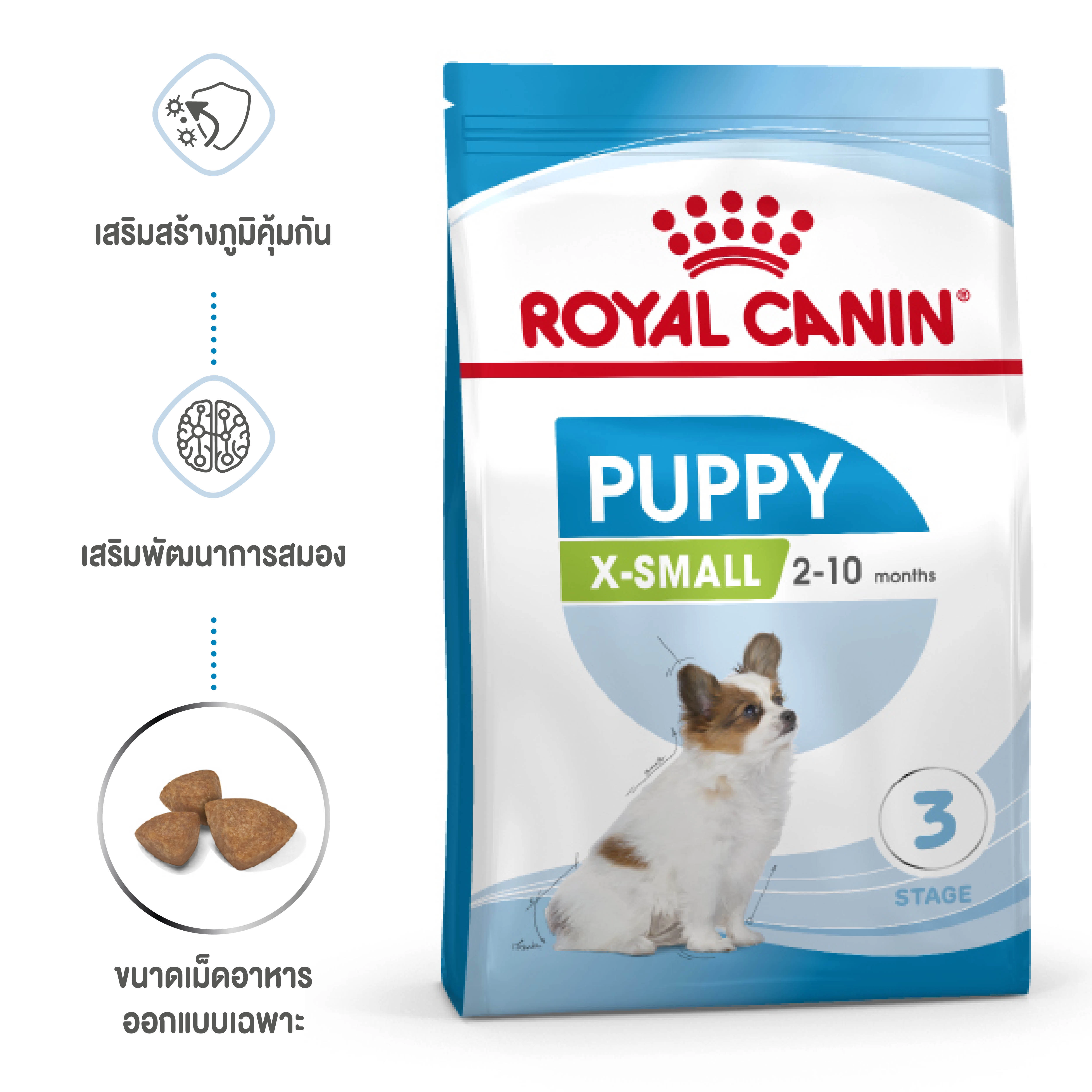 ROYAL CANIN X SMALL PUPPY อาหารเม็ดสำหรับลูกสุนัขพันธุ์จิ๋ว