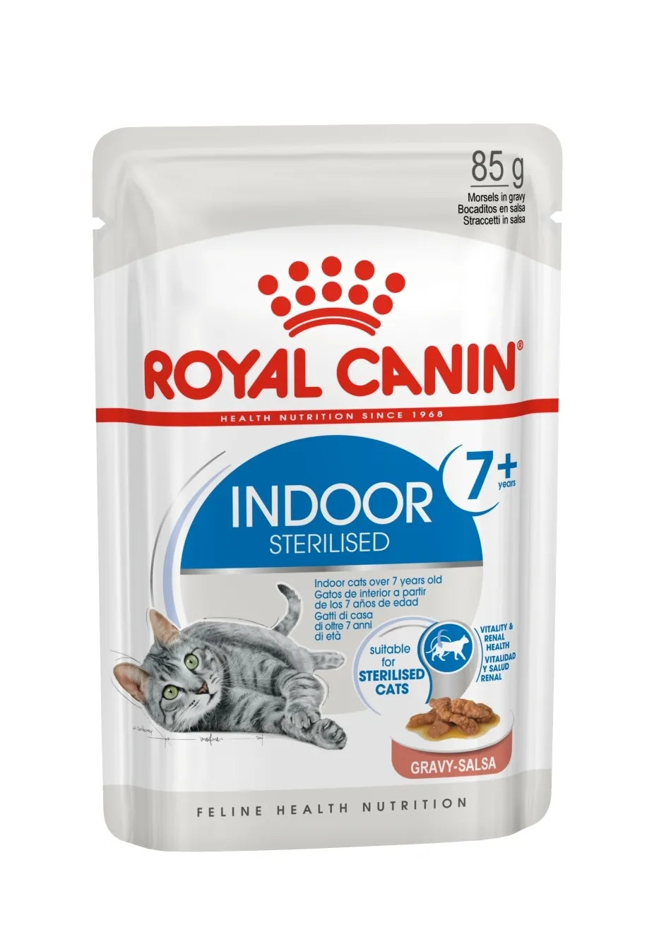 Royal Canin อาหารเปียกแมว สูตร Indoor (แมวเลี้ยงในบ้าน) ชนิดซอง 85 กรัม