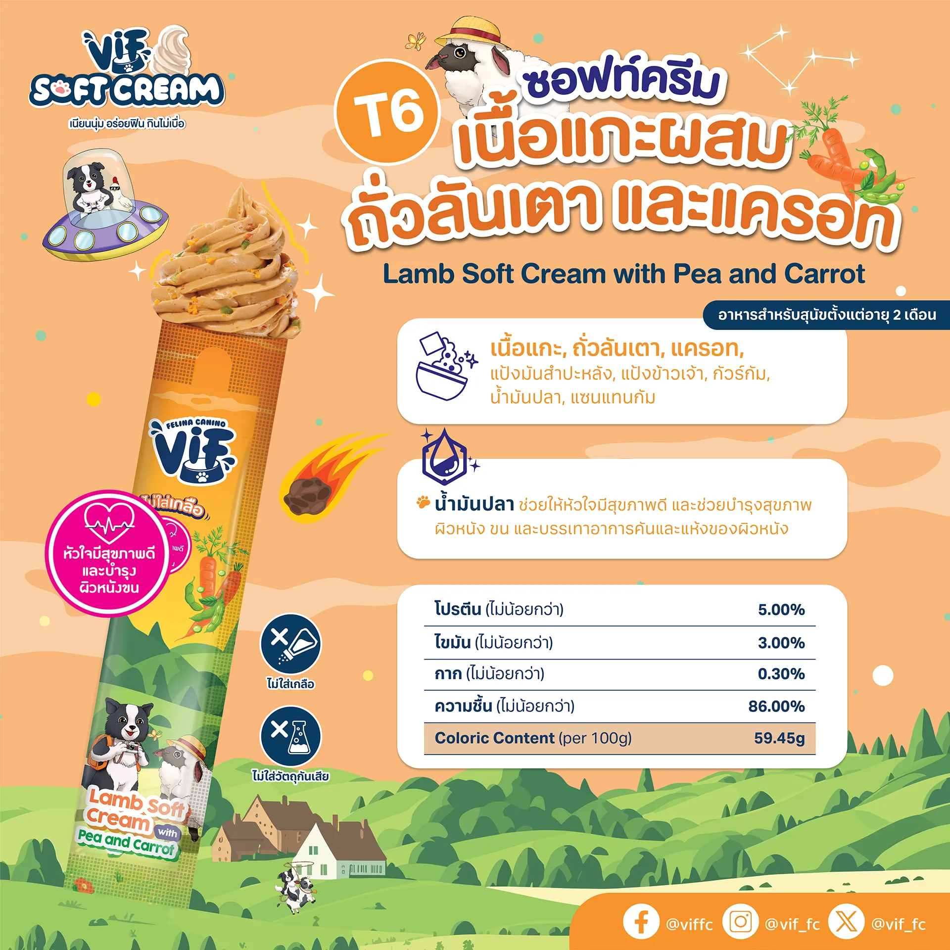 VIF Soft Cream ขนมหมาเลียเนื้อซอร์ฟครีม ขนาด 15 กรัม