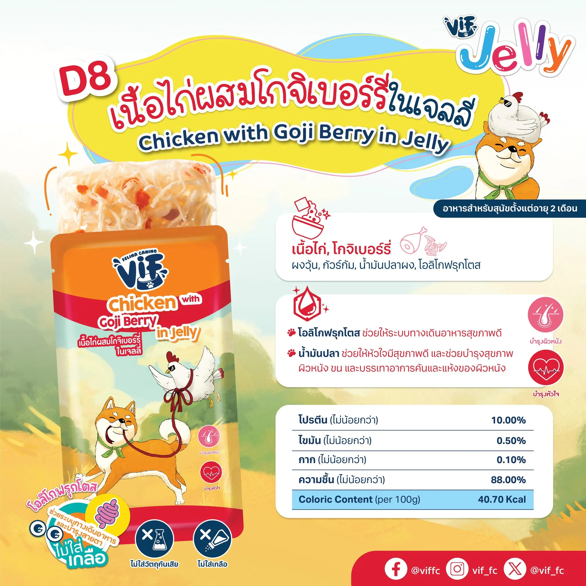 VIF อาหารเปียกสุนัข สำหรับสุนัขทุกช่วงวัย 75 กรัม