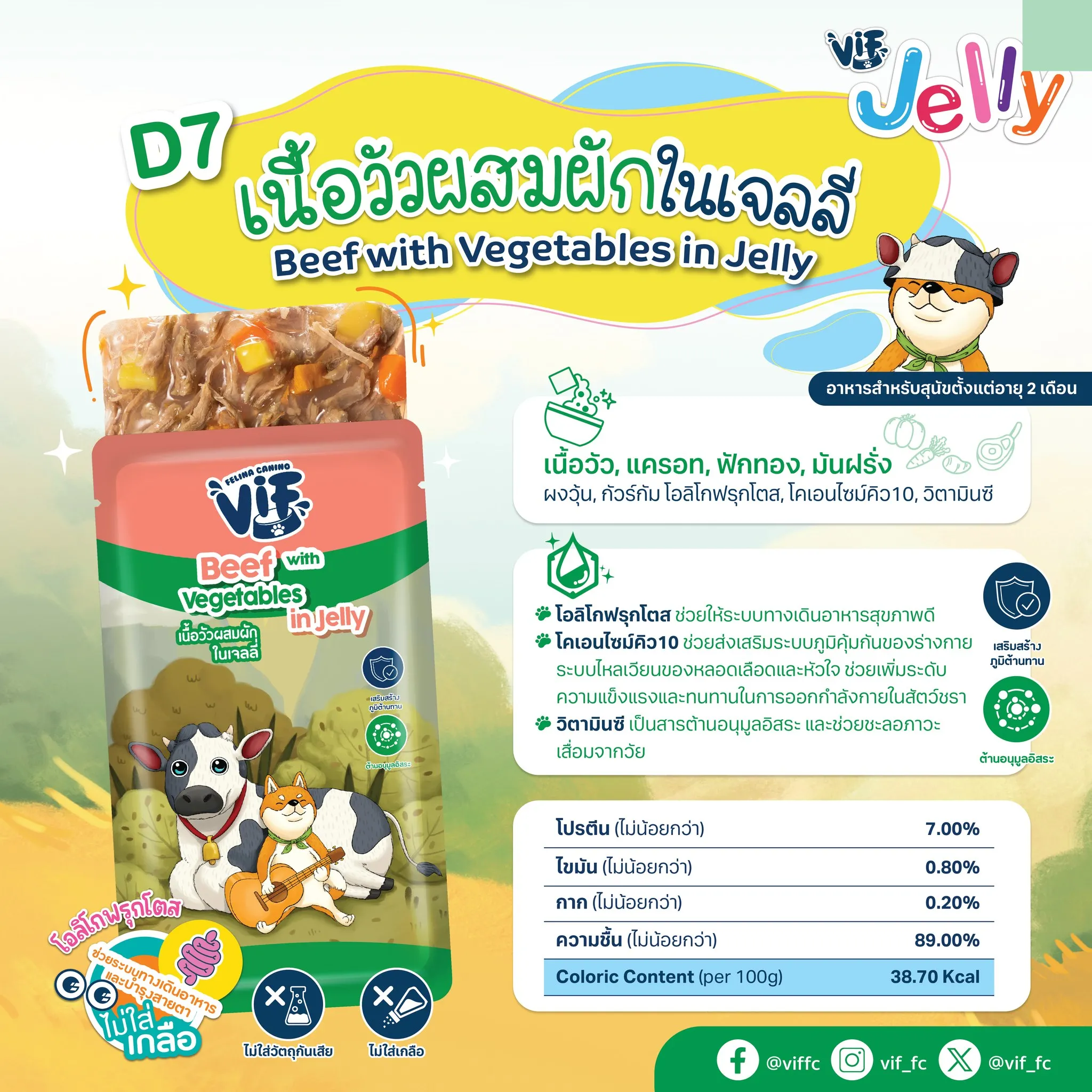 VIF อาหารเปียกสุนัข สำหรับสุนัขทุกช่วงวัย 75 กรัม