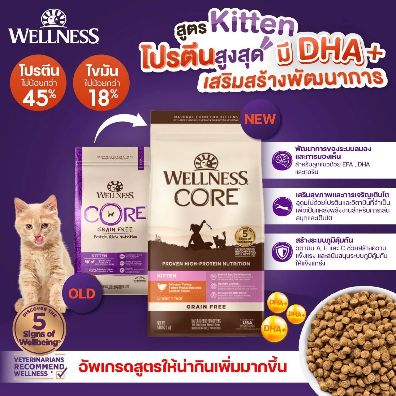 WELLNESS CORE Or. Cat tablets, Kitten formula