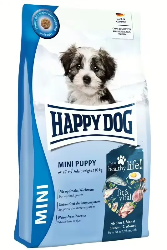 Happy Dog F&V Mini Puppy สูตรสำหรับลูกสุนัขพันธุ์เล็ก  1-12 เดือน