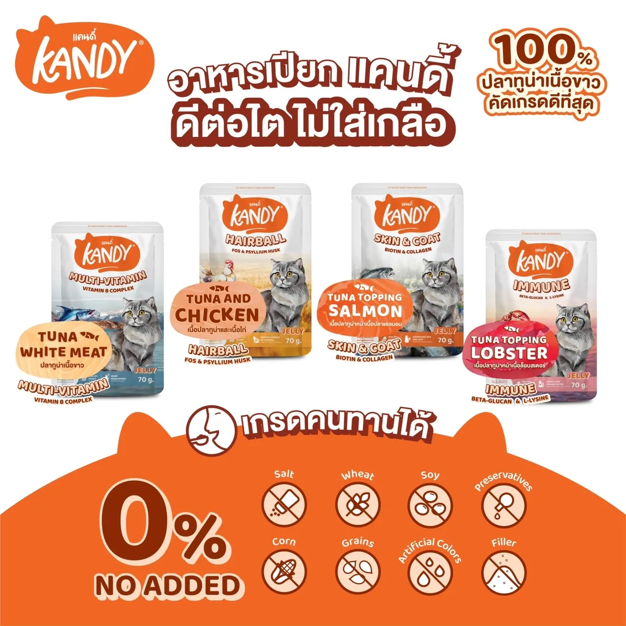 Kandy อาหารเปียกแมว Jelly 70g.