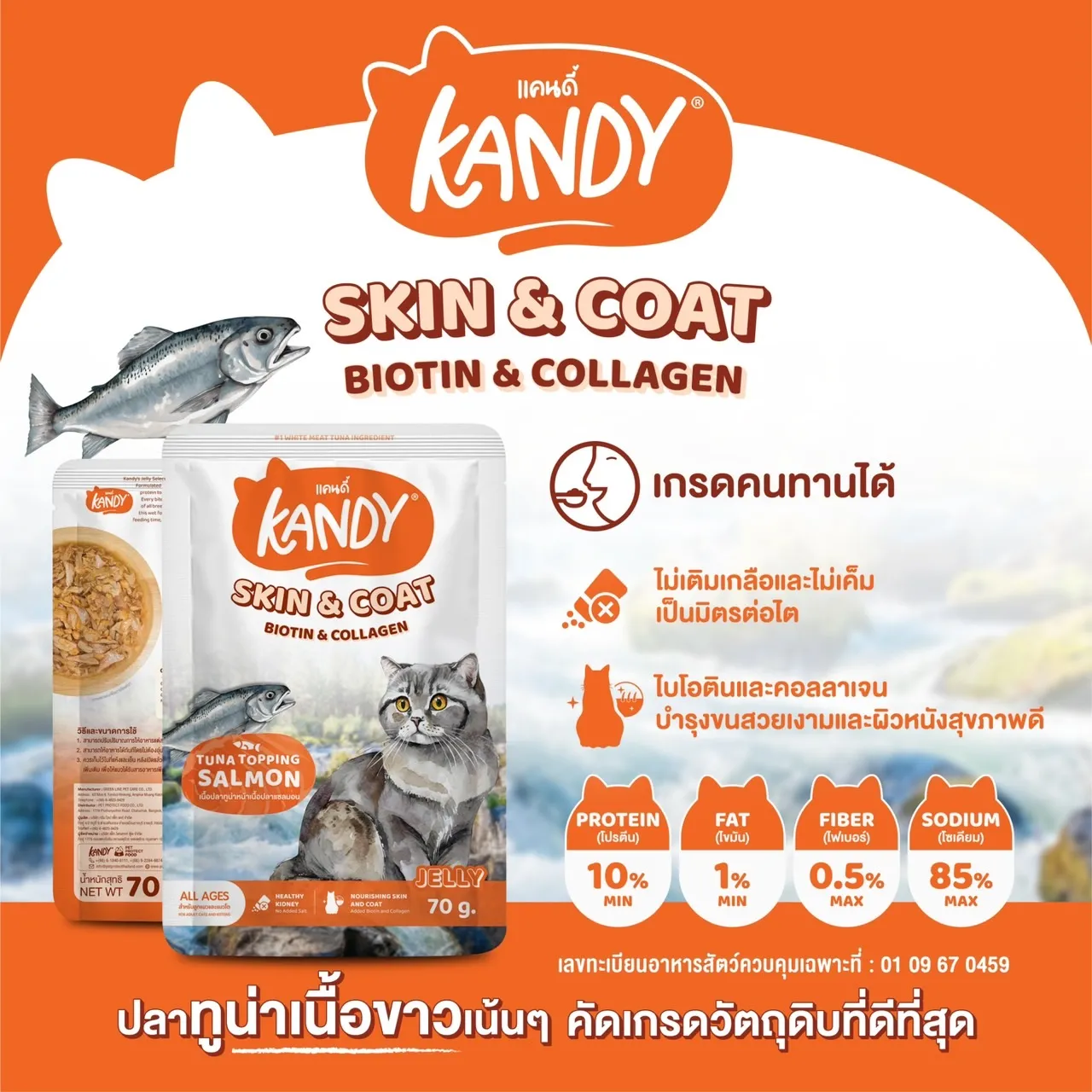 Kandy อาหารเปียกแมว Jelly 70g.